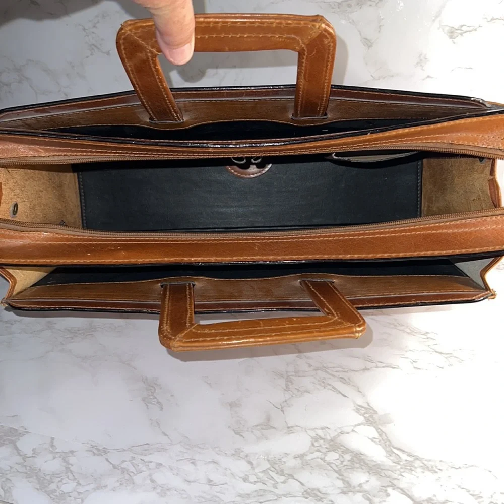 Hey JR Wants This Awesome Leather Briefcase! Very Smart with Slide Down Handels